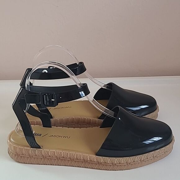 Jason Wu for Melissa Women's Espadrilles - Black & Tan Size US 8 EU 39 - Picture 7 of 16